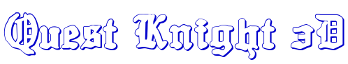 Quest Knight 3D font